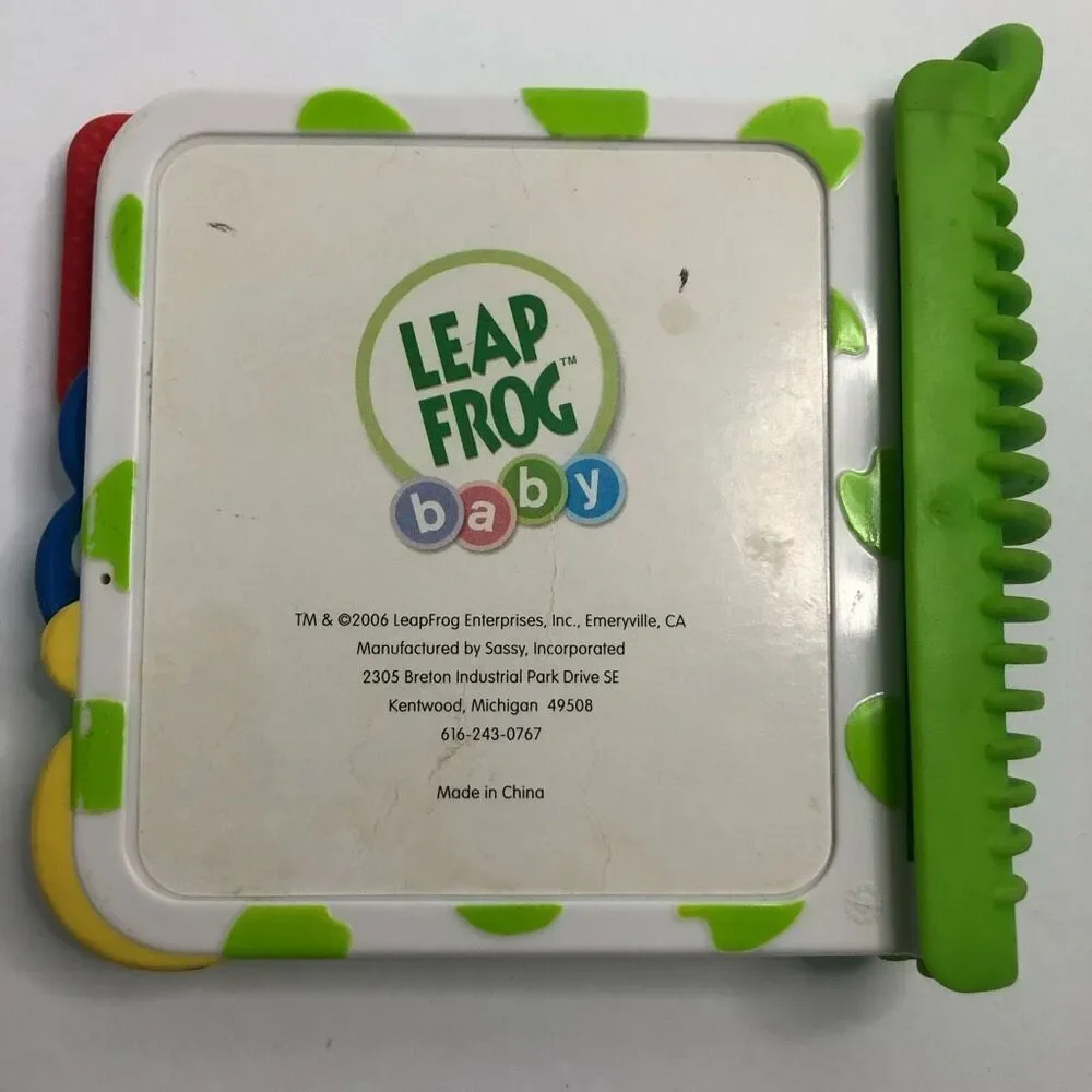leap frog baby 2006 count‎ book textured numbers thick rubber binding crab as is